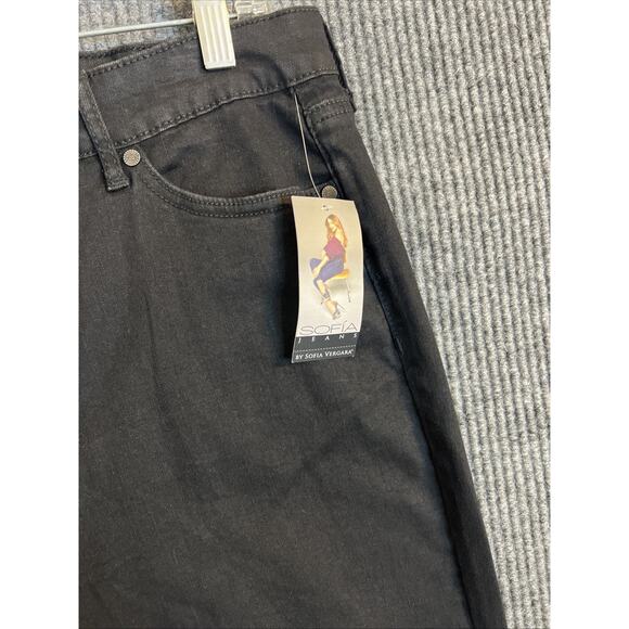 Sofia Vergara Womens Curvy Super High Rise Ankle Skinny Jeans Size 16 Black New - Picture 5 of 12